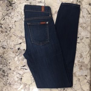 Medium wash denim skinny jeans